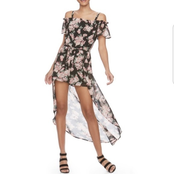 cold shoulder maxi romper